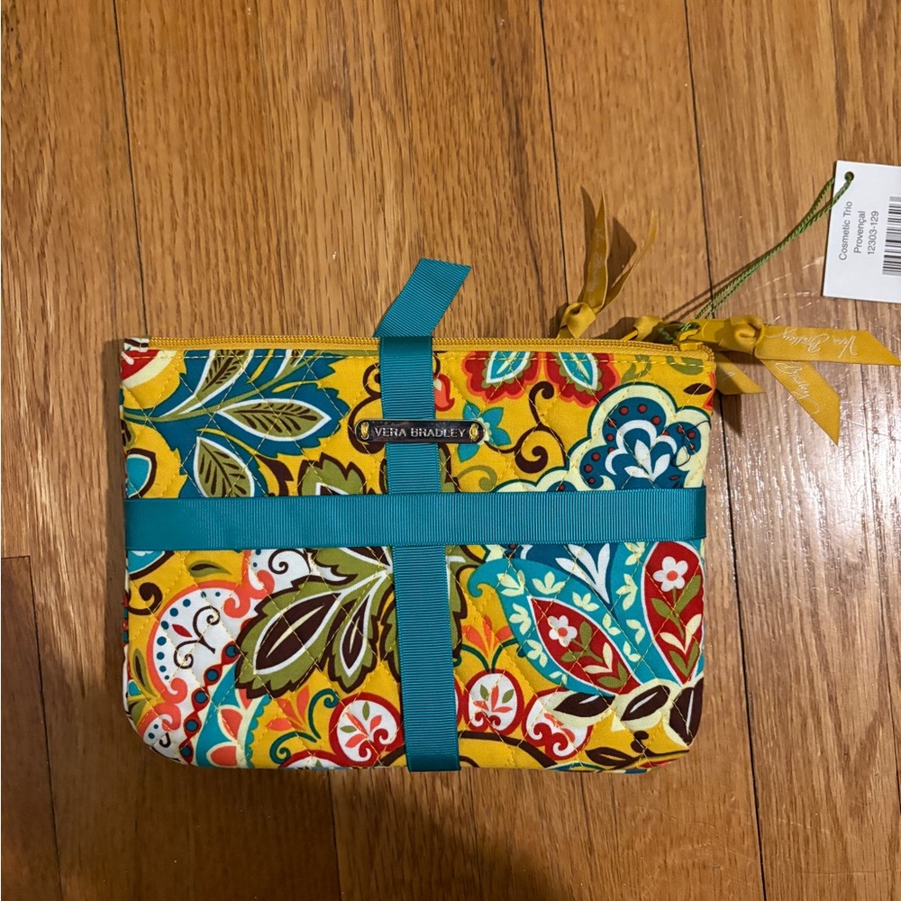 NWT Colorful Patterned Vera Bradley Cosmetic Bag Set - Picture 4 of 6